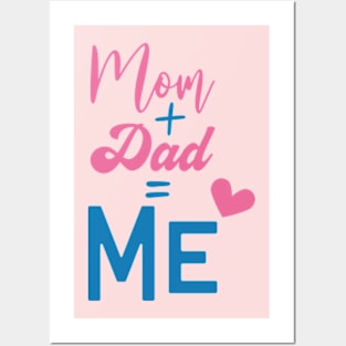 Mom DaD Me Posters and Art